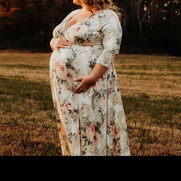 pink blush plus size maternity